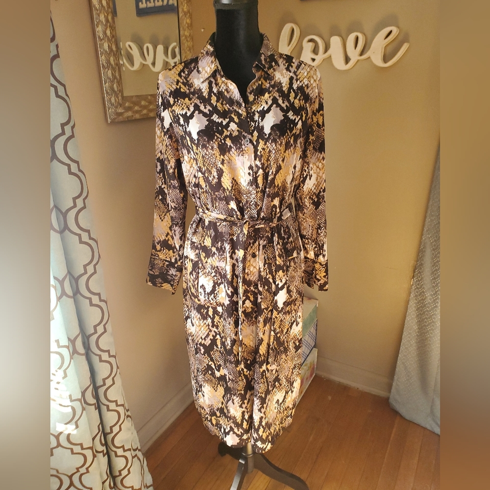 Snake print TShirt dress